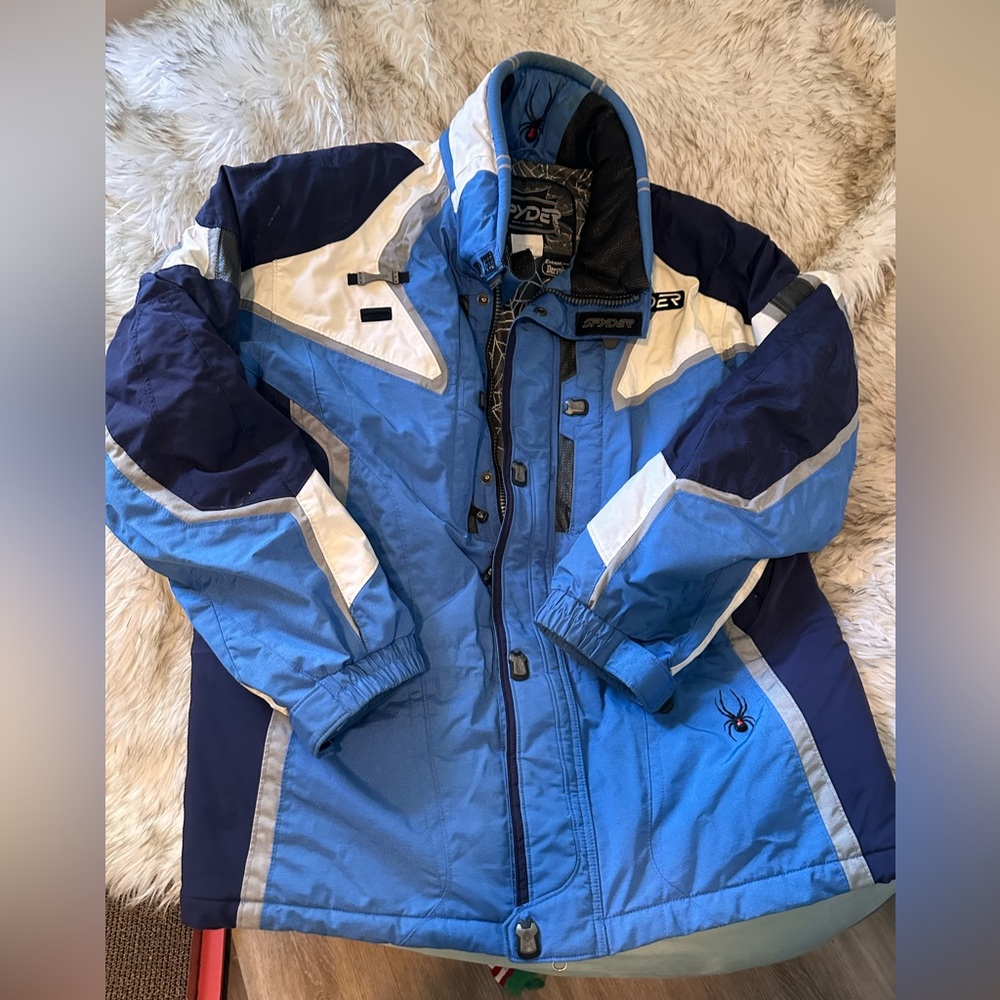 Vintage Spyder Guardian Ski Snow Jacket Coat in Blue as XL